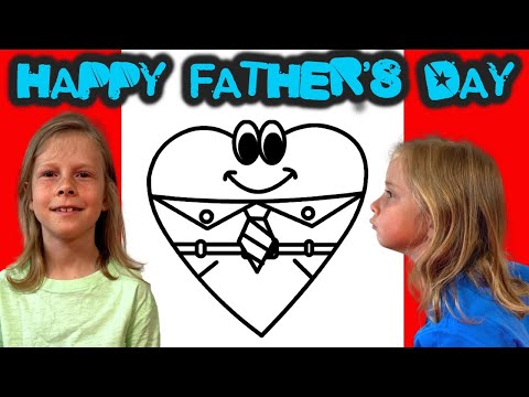 How to Draw Heart for Dad | Happy Fathers Day | Kids...