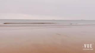 preview picture of video 'Qingdao beach view at 6 AM while raining'