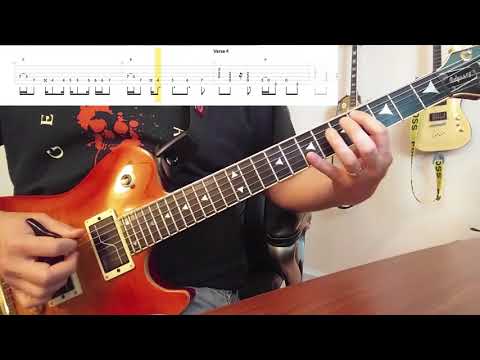 Aerosmith - Sweet Emotion (Rhythm Guitar Cover) (Scrolling Tabs In Video)