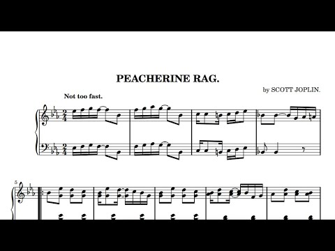 Peacherine Rag (Scott Joplin, 1901) - played by Victor Beck