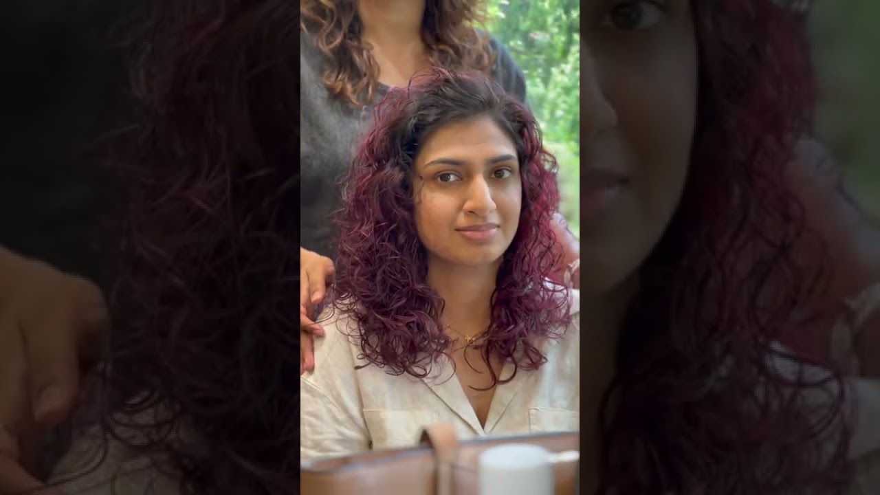 CURLY HAIR + HAIR COLOUR | VURVESALON | DANAM_MUA | #shorts