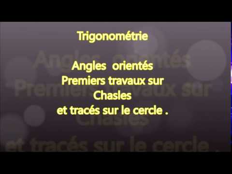 Oriented angles - First work on Chasles and principal measurement