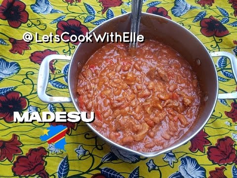 Madesu na Ntaba/ Beans & Goat Meat Stew/ Congolese Food