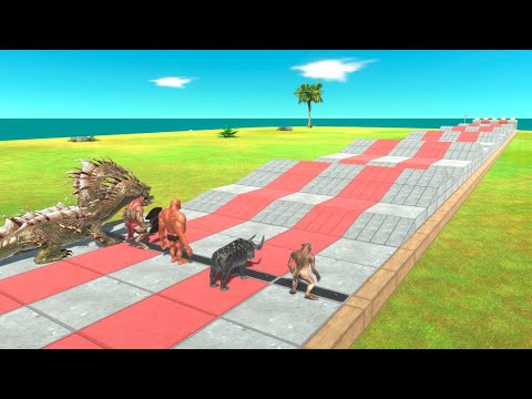 Race on Rough Roads - Animal Revolt Battle Simulator