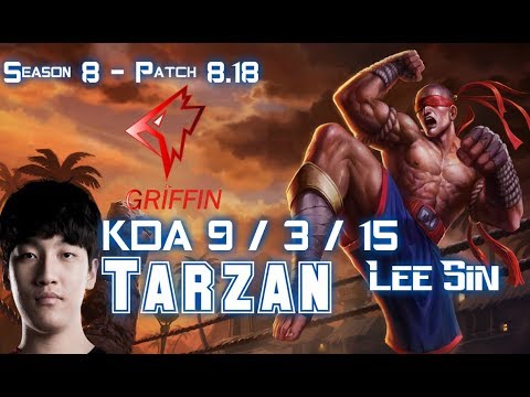 GRF Tarzan LEE SIN vs MASTER YI Jungle - Patch 8.18 KR Ranked