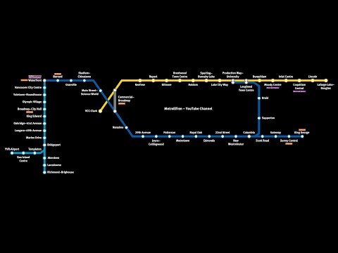 SkyTrain Map / Expo, Millennium, and Canada Line Announcements