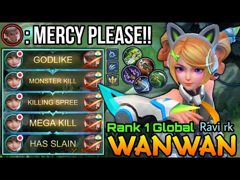 My aim is Impeccable!! Wanwan Unstoppable Sidelane! - Top 1 Global Wanwan by Ravi rk - MLBB