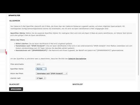 CableLink Webmail - Spamfilter