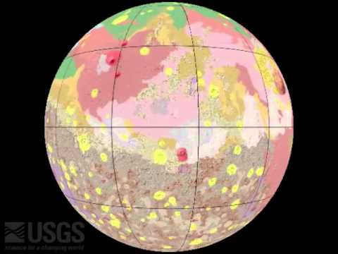 The Rotating Globe Of Mars Geology Looks Pretty Much Like The Earth