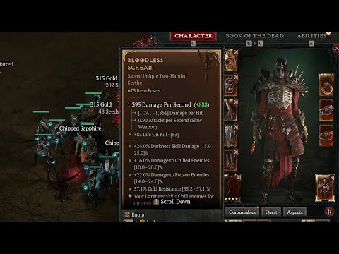 Diablo 4 Bloodless Scream unique drop