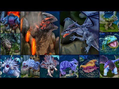 All 12 Legendary Dragons with Cinematic Animations (4K HDR 60fps) | Dragons: Rise of Berk