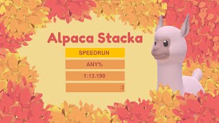 Alpaca Stacka Speedrun Any% - 1m 13s 190ms (AUTOCLICK?????)