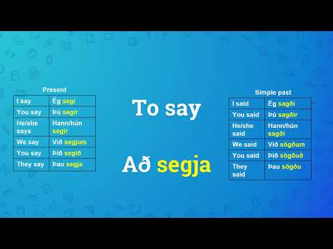 10 key verbs in Icelandic