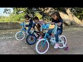 LOS GUZMANCITOS APRENDEN A ANDAR EN BICICLETA
