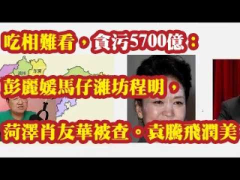 吃相难看，贪污5700亿：彭丽媛马仔潍坊程明，菏泽肖友华被查。袁腾飞润美。 2026-09-05 07:10
