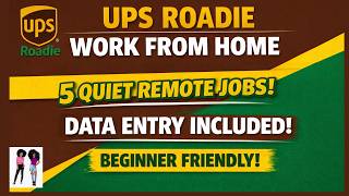 UPS Roadie Work From Home + Data Entry Remote Jobs (No Phone Jobs)