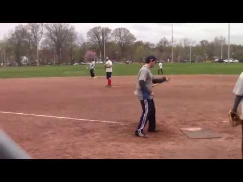 NBC Sports vs Indeed - Softball - Top 3rd -  Lamont Walk - Calnan RBI - 4-29-14