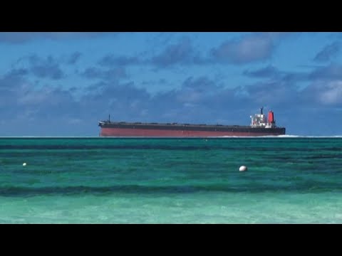 Mauritius at risk of environmental disaster after a ship leaked oil.