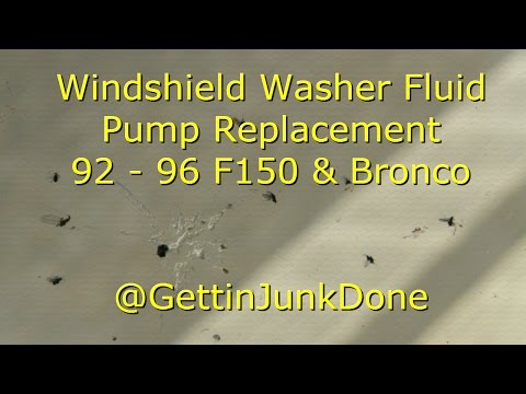 Replacing Windshield Washer Fluid Pump: 92 - 96 F150 & Bronco @GettinJunkDone