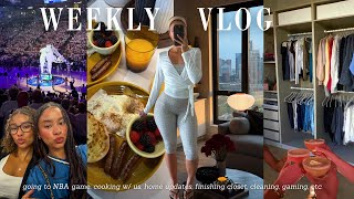 WEEKLY VLOG l timberwolves game, setting up closet, ps5, and more