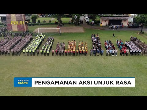 POLRESTA PATI SIAGAKAN  PERSONEL GABUNGAN JAMIN KEAMANAN PENYAMPAIAN ASPIRASI