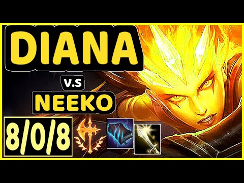 MILICA (DIANA) vs NEEKO - 8/0/8 KDA MID CHALLENGER GAMEPLAY - EUW