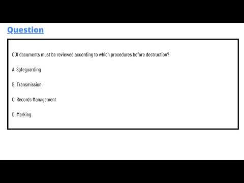 Cui Documents Must Be Reviewed