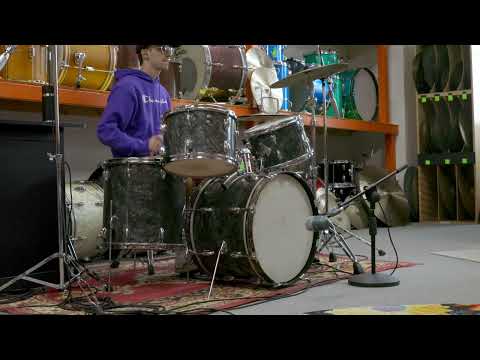 1962 Slingerland Black Diamond Pearl "Double Rail" Drum Set image 26