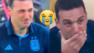 Argentina Coach Lionel scaloni Emotional Reaction on winning world cup 2022
