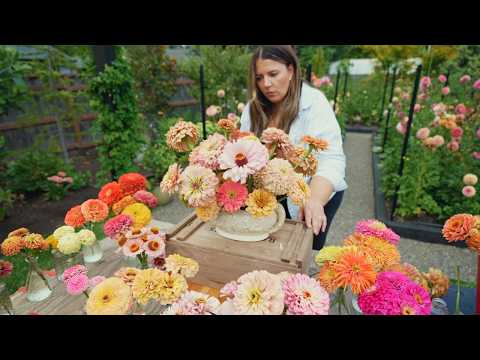 2025 Zinnia Garden Tour + A Beautiful Cut Flower Arrangement! 🌸🌿🥰