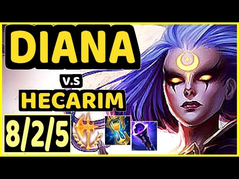 KIREI (DIANA) vs HECARIM - 8/2/5 KDA JUNGLE GAMEPLAY - EUW Ranked MASTER