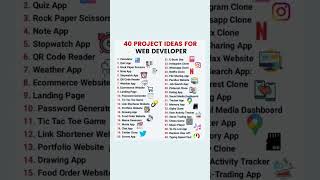 Download lagu 40 Projects Ideas for Web Developer 👨‍💻.                     #webdeveloper #projects #projectideas mp3