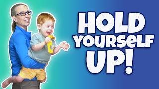 Baby Slumps When Sitting? Try Airplane Carry ✈️🧑🏻🦰 | Down Syndrome Pediatric PT #112