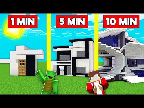 MODERN HOUSE Build Battle Challenge In Minecraft - NOOB VS PRO - Maizen Mizen Mazien Parody