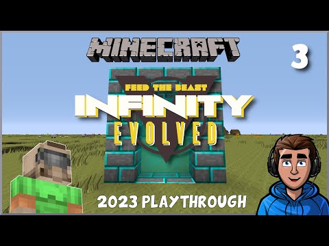Minecraft FTB Infinity Evolved - Cobblegen & Mining Dimension! - #3 (2023, 1.7.10)