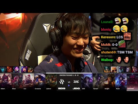BDS vs JDG | 2023 Worlds Swiss Stage Day 1 | Twitch VOD with Chat