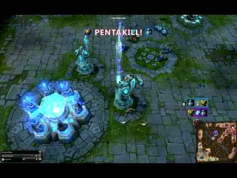 LoL -  Akali Pentakill 1v5 on ranked