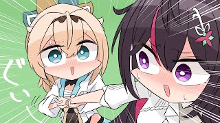 【手描き】いつもウチのAZKiがどうも【風真いろは/AZKi/天音かなた/あずいろ/かなあず/ホロライブ/切り抜き漫画】