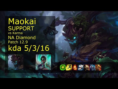 Rank 3 NA Maokai Support: Maokai vs Karma