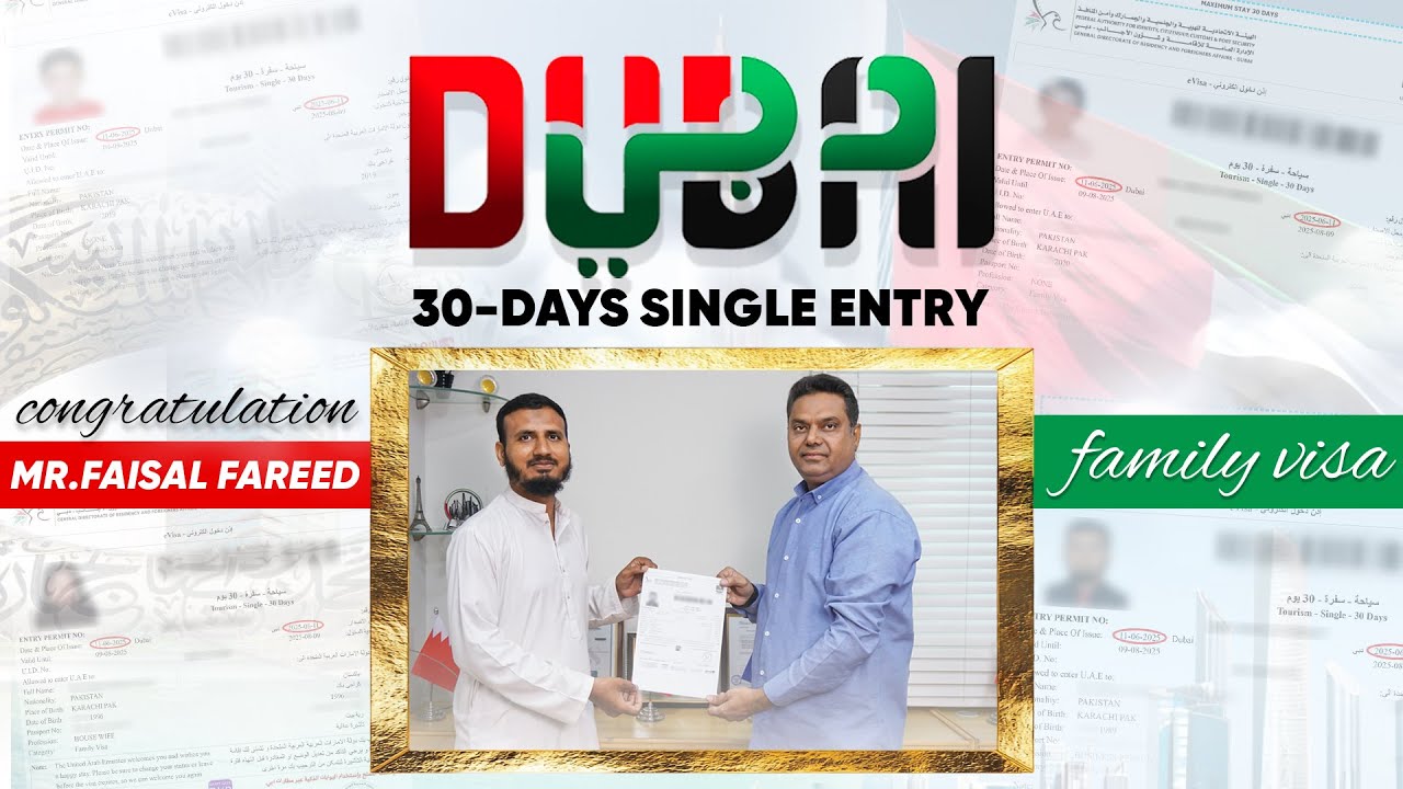 Congratulations to FAISAL FAREED for securing their UAE Visa | M.A Sharyar | Gulf Star Services