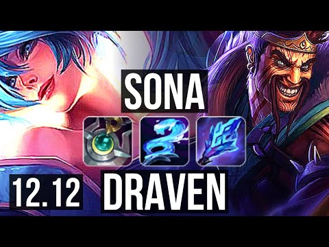 SONA & Senna vs DRAVEN & Brand (ADC) | 1/0/12, 1.2M mastery, 400+ games | NA Grandmaster | 12.12