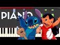Lilo y Stitch Hawaiian Roller Coaster Ride  Piano Midi tutorial Sheet app Cover Karaoke