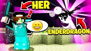 SHE **CRIED** when SHE DEFEATED the ENDERDRAGON in Minecraft!