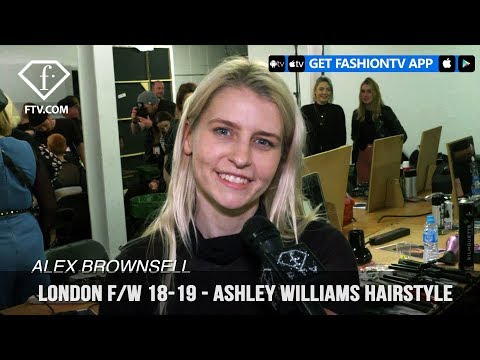 London Fashion Week Fall/Winter 18-19 - Ashley Williams Hairstyle | FashionTV | FTV