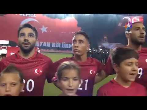 Turkish anthem in a football game (Proud to be Turkish)