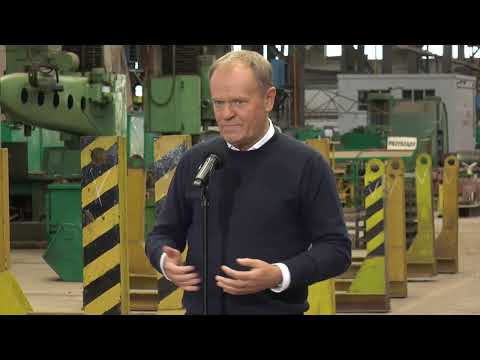 Racibórz. Prime Minister Donald Tusk in former Rafako