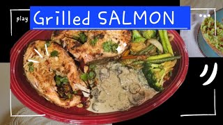 Juicy Grilled Garlic Rosemary Salmon| Grilled  Salmon|| Perfect for Valentine Dinner /lunch