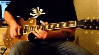 Video thumbnail for Gibson Les Paul Gold Top Traditional - Bare Knuckle Rebel Yell pickups - 5 guitar solos by Voodoorider