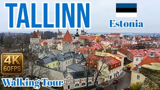Tallinn Estonia Walking Tour in 4K 60fps | Old Town, Town Hall Square & Toompea Hill – March 2025
