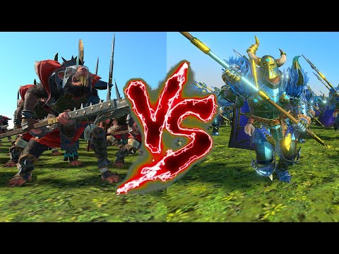 Stormvermin (Halberds) VS Chaos Warriors of Tzeentch (Halberds). Total War Warhammer 3
